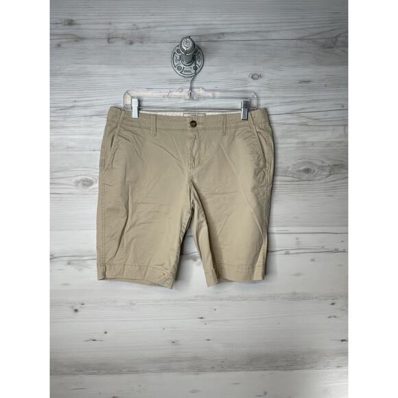 Old Navy Perfect Bermudas Shorts Womens 10 Classic Chino Spandex Casual Summer - Picture 1 of 13
